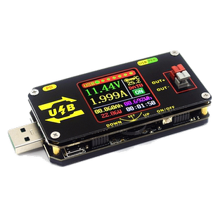 USB彩屏充电测试仪 数控升降压电源 PD检测诱骗 Type-C电压电流表