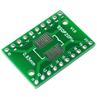 RisymSOP20 SSOP20 TSSOP20贴片转直插DIP 0.65/1.27转接板10个