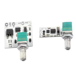 LED微型调光器 恒压灯条显微镜直播补光小台灯旋钮电位器无级模块