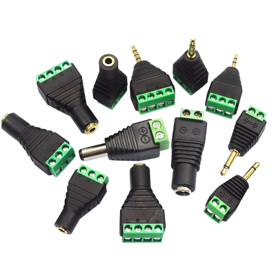 公头母头免焊接电源端子耳机