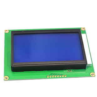 蓝屏绿屏LCD12864液晶屏中文字库带背光S串/并口显示器件12864-5V