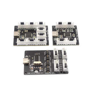 4路8路USB转TTL串口模块 CH340 CH9344L CH348Q TYPE-C接口扩展板