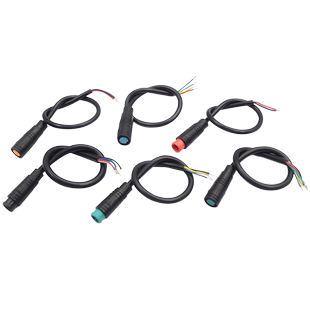 M8防水航空插头座 2 3 4 5P6芯公母头对接带线传感器太阳能连接器