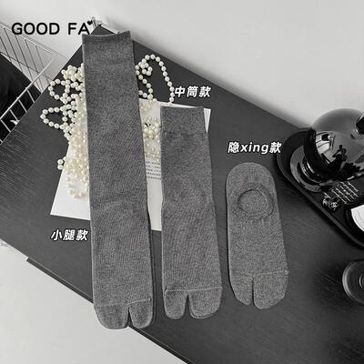 GOODFA/马吉拉分趾袜女春秋tabi小腿堆堆袜ins风两趾袜子木屐袜女