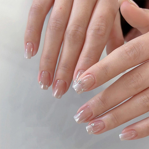 【Lilynail镀晶白月光】手工穿戴甲轻奢裸色显白美甲贴高级指甲贴