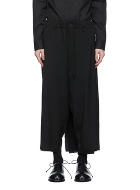 YOJI OOAK SCABAL宽松裹身式长裤日本定制羊毛华达呢阔腿图暗黑系