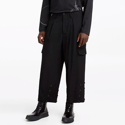 羊毛多功能可调节直筒裤