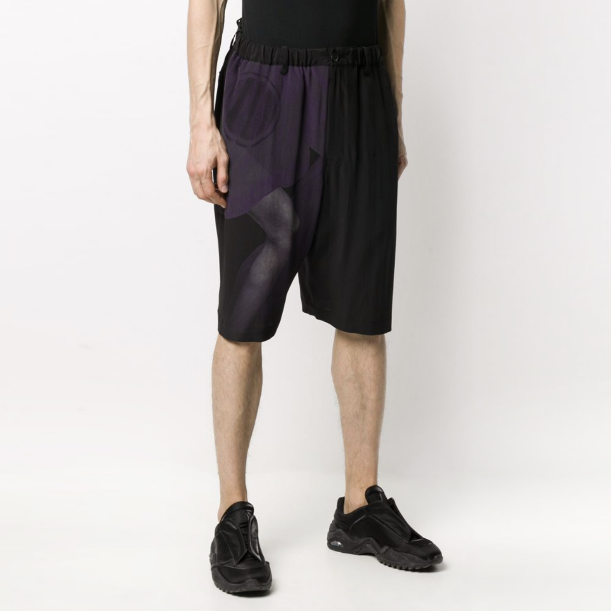 yojiooak桑蚕丝印花短裤