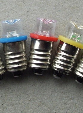 赛远电光源 3V 0.25W E10 七彩 螺口灯泡指示灯珠 LED206 高品质