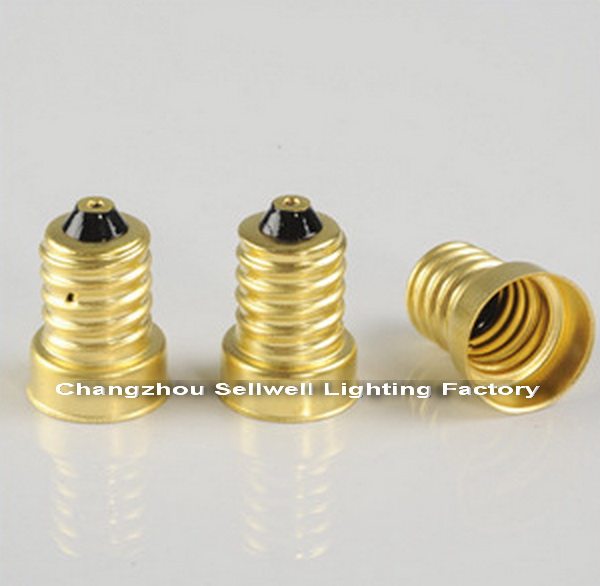 赛远电光源 E14Sled铜黄灯头 A1244 高质量