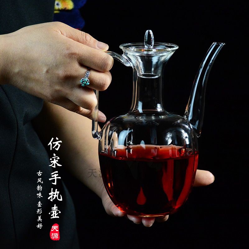 仿宋风玻璃纯手工耐热执壶