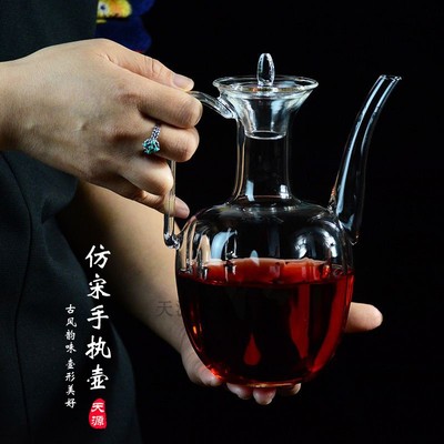 仿宋风玻璃纯手工耐热执壶