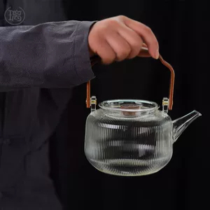 煮茶壶家用电陶炉专用蒸煮茶器大容量玻璃泡茶单壶养生围炉烧水壶
