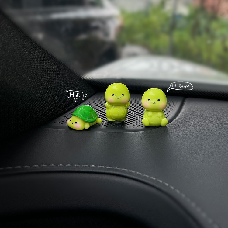 可爱小乌龟车载摆件汽车电动车解压小摆件车内饰品汽车中控台装饰