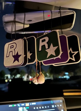 网红车载香片R星香水挂件汽车香薰持久淡香氛车内除味孕婴可用潮