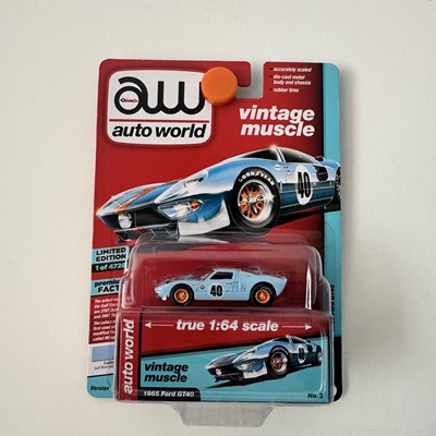 1:64 AutoWorld 1965 Ford GT40 海湾石油GULF 合金车模
