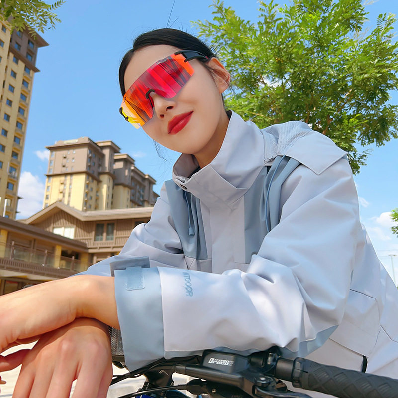 大牌平替户外偏振光骑行护目镜显脸小大镜片运动防紫外线骑行眼镜