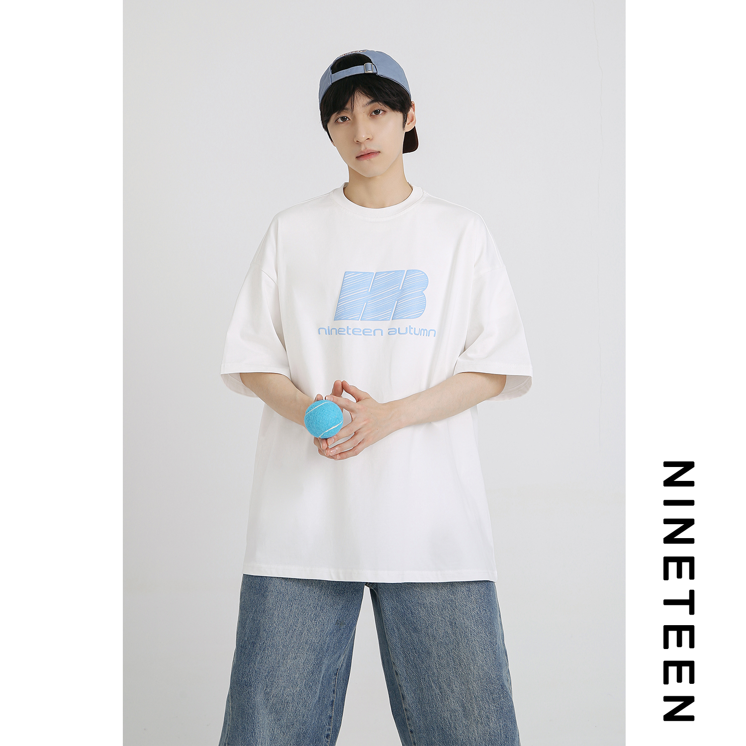 学生发泡字母印花短袖T恤