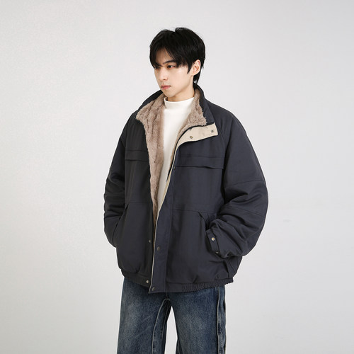 NineteenAutumn冬季新款男女同款加绒加厚保暖立领座山雕外套棉衣