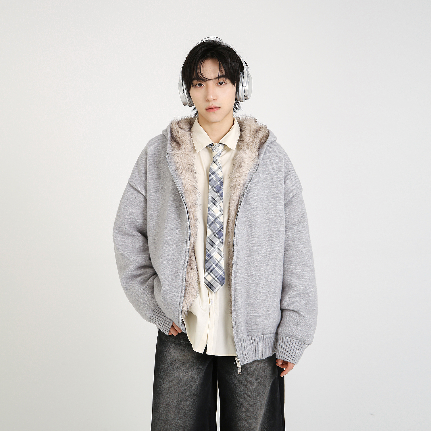 NineteenAutumn冬季美式连帽棉衣潮牌高街宽松外套男女座山雕棉服