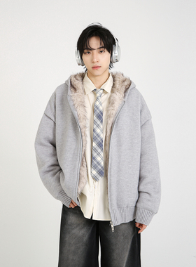 NineteenAutumn冬季美式连帽棉衣潮牌高街宽松外套男女座山雕棉服