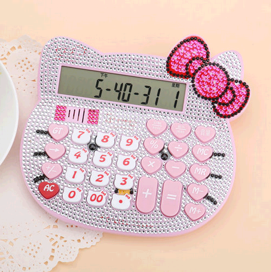 个性创意财务专用真人语音办公用可爱Hello Kitty 12位计算器学生