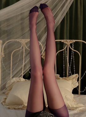 紫色丝袜女开裆免脱情调禁欲系性感黑丝可撕春夏连裤袜打底袜外穿