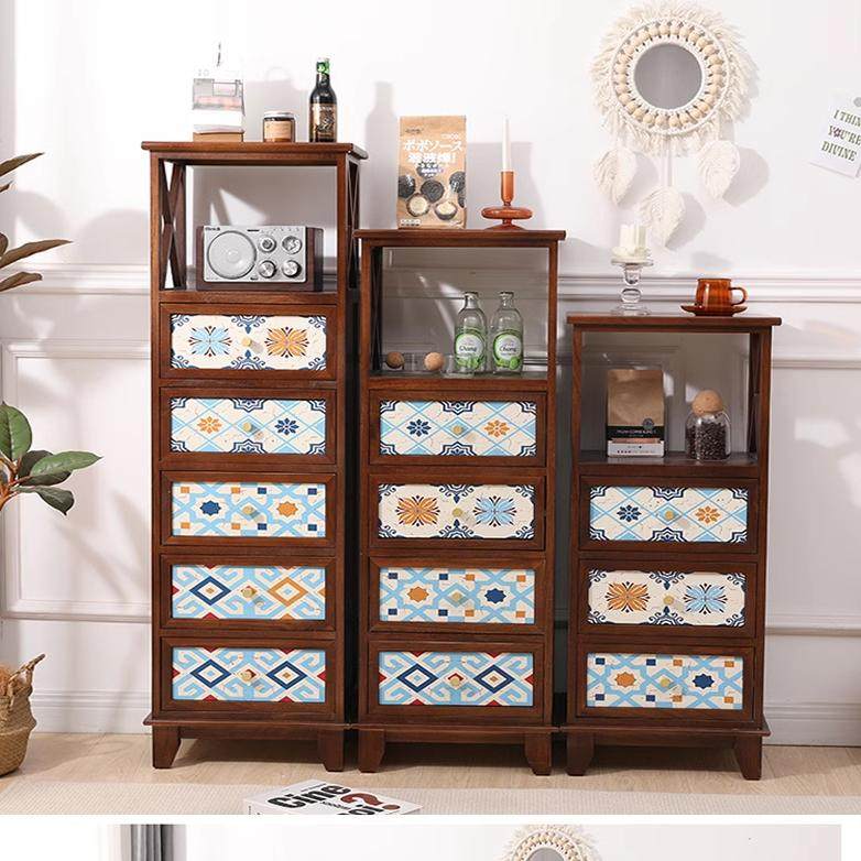 全实木斗柜简约床头柜卧室复古客厅边角柜家用靠墙储物收纳柜落地,住宅家具,斗柜,淘宝优惠券,粉丝福利购,淘宝优惠卷