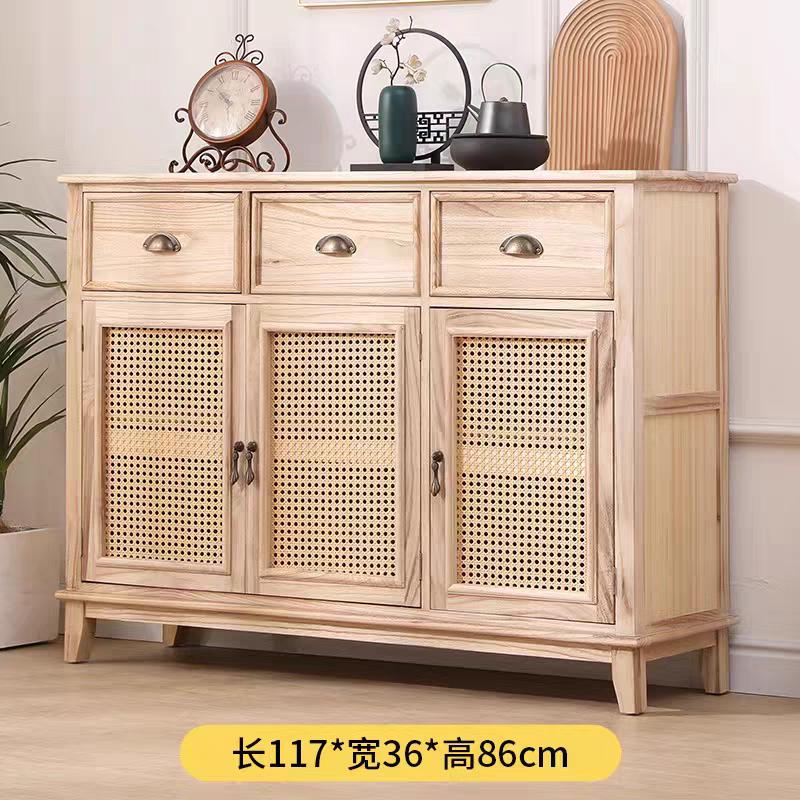 收纳实木多功能置物架五斗柜美式