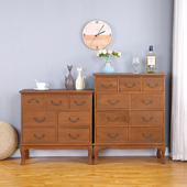 九斗柜复古柜子客厅电视柜置物柜抽屉玄关柜北欧展示边柜 美式 包邮