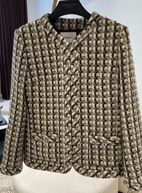 2025秋冬季新款法式小香风气质优雅短外套女长袖粗花呢名媛高级感