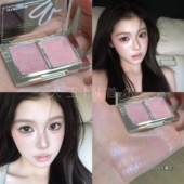 眼前一亮 秋鱼ins透明薄荷紫丁香妆黑兔双色眼影长春花粉紫色高光