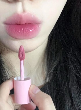 橄榄皮真能涂上头intoyou空气唇泥二代C103冰雪芋冷调粉紫+细闪