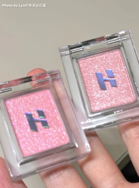 holika你！新色42美翻了chew带闪桃花草莓晶44单色眼影腮红卧蚕
