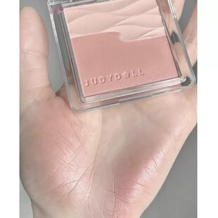 淡颜古早味日系缎光腮红 橘朵融肤清透烤粉高光腮红双拼自然水光