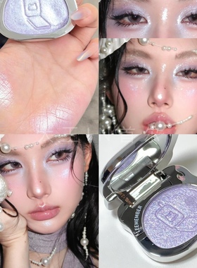 透明感紫色高光古早梦核妆容荔萌小熊高光mh00翻盖手机小烟熏紫