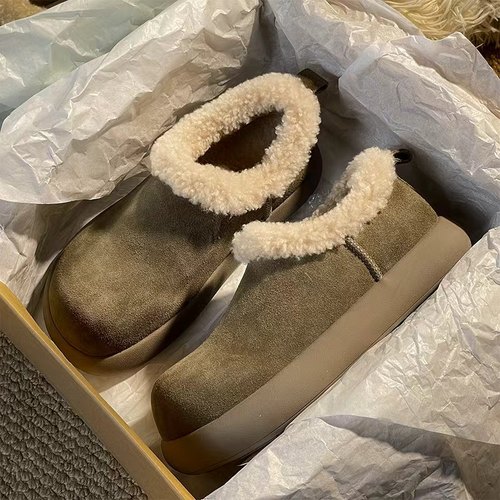 桑坡村雪地靴女冬季全包休闲小土豆厚底抗寒保暖博肯鞋加绒加厚潮