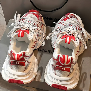 复古做旧鞋 厚底休闲运动跑步鞋 男款 新款 潮 2025冬季 九代3xl老爹鞋