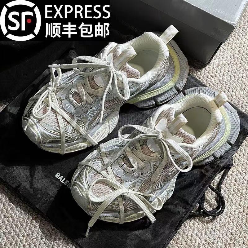 高端巴黎3xl做旧老爹鞋九代2025夏季新款厚底百搭休闲运动鞋潮ins