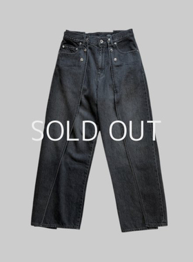 日单 oldpar克 男女款 可拆卸宽松休闲水洗牛仔裤  25新款不退