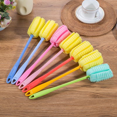 彩虹厨房简易风加长柄海绵清洗刷