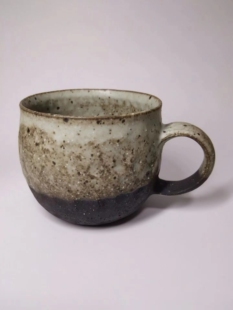 复古 纯手工粗陶陶瓷马克杯咖啡杯大容量日式 日本作家器 村上躍