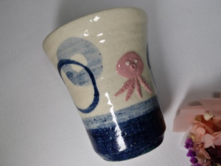 日本纯手工 陶瓷马克杯水杯咖啡杯牛奶杯早餐杯大容量手握杯 吾妻