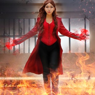 漫乐 美国队长3内战绯红女巫复仇者联盟4无限战争3猩红女巫3407