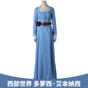 现货漫乐 西部世界cos服多萝西·艾本纳西cosplay连衣裙套装3581