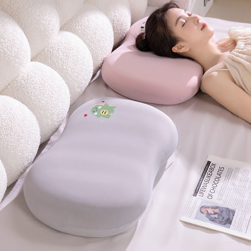 冰丝家用记忆棉枕头护颈椎助睡眠成人睡觉专用慢回弹学生单人宿舍
