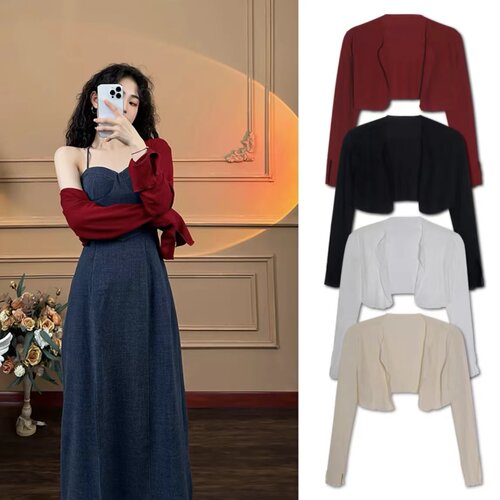 短款外搭防晒开衫披肩坎肩显瘦