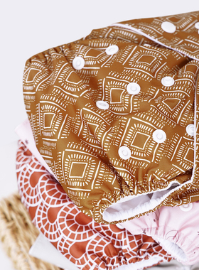 Happyflute婴幼儿可洗口袋式布尿裤防水防漏透气尿裤外罩三件套