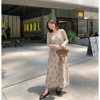 Q了个T微胖mm大码女装开衫吊带裙显瘦遮肚独特漂亮减龄绝美两件套