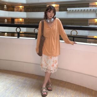 Q了个T大码女装微胖mm夏季薄款设计感巨好看防晒长袖t恤上衣套装